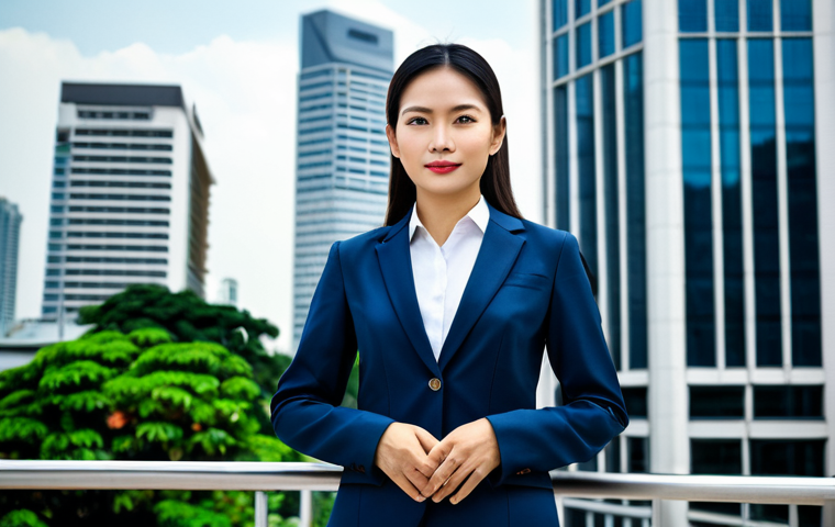 펀드투자상담사 관련 정책 변화 - Modern Bangkok Professional**

"A Thai businesswoman in a tailored business suit, standing confident...