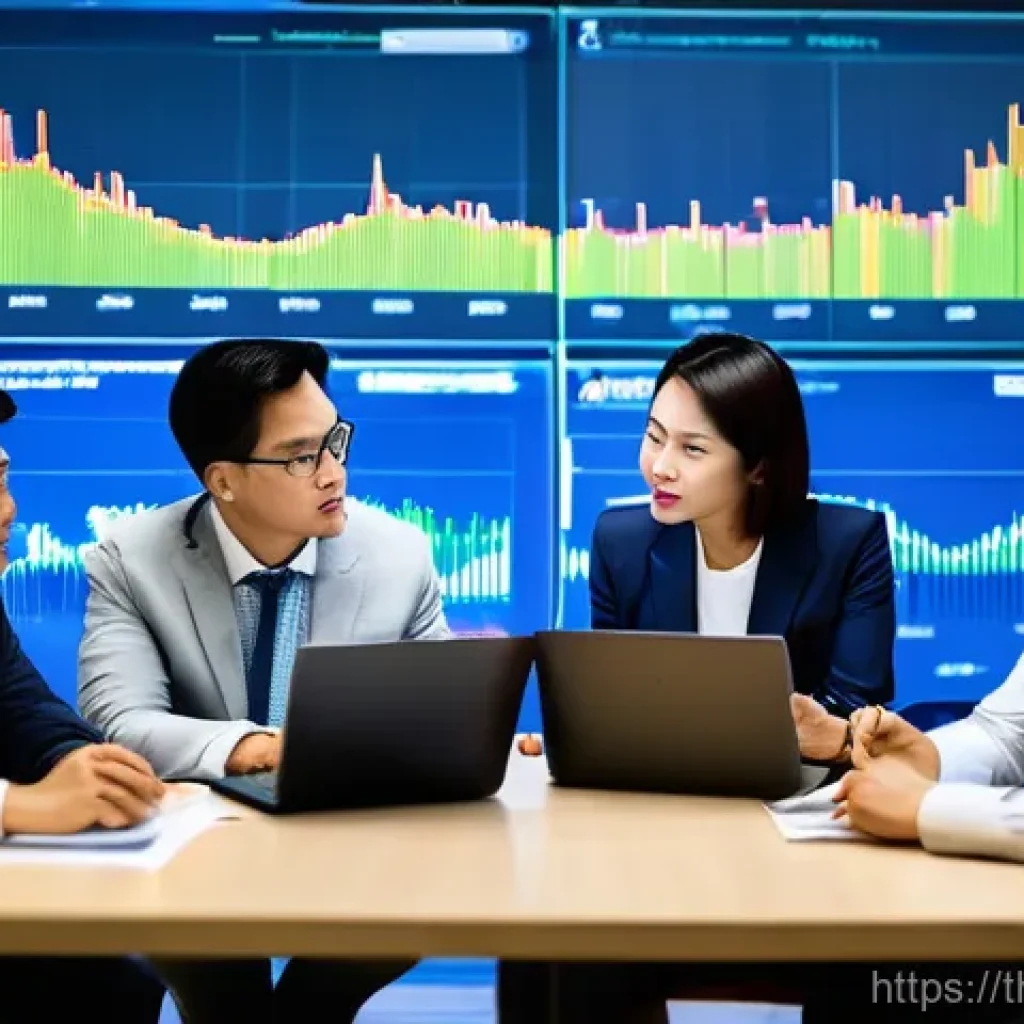 펀드투자상담사 관련 자격증 인지도 - **Prompt:** A diverse group of young to middle-aged Thai professionals, smartly dressed in business ...