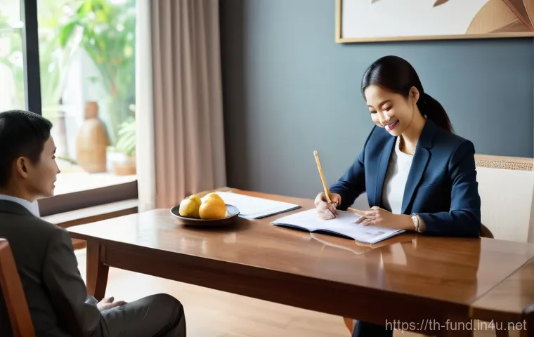 펀드투자상담사와 관련된 직무 환경 변화 - **Prompt 1: The Trustworthy Financial Life Planner**
"A warm and inviting scene inside a modern,...