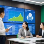 Home 21 펀드투자상담사 직무에서의 지속 가능성 - A professional Thai financial advisor in a modern office setting, attentively explaining ESG investm...