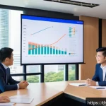Home 23 펀드투자상담사로 전환 가능한 다른 직무 - A professional Thai financial advisor in business attire giving a seminar on investment funds to a d...